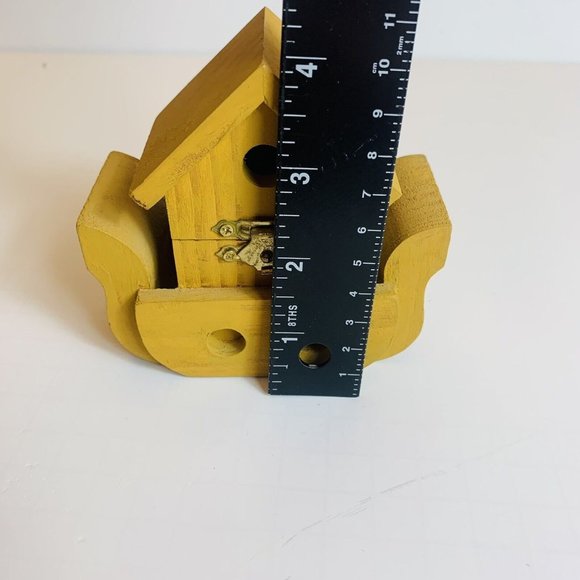 Vtg Rustic Wood Handmade Noah’s Ark Birdhouse Trinket Box Farmhouse Decor - Picture 12 of 14